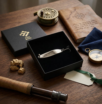 Geschenk für Angler, veredelte Angelköder mit individueller Gravur