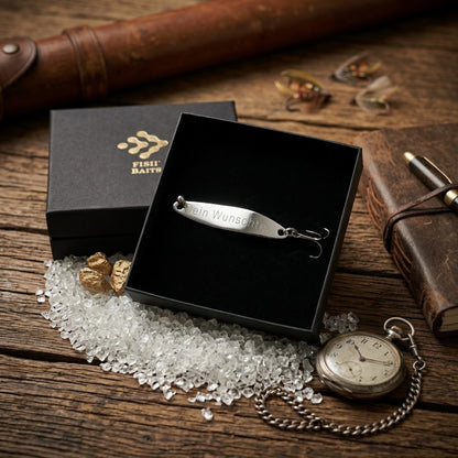 Geschenk für Angler, veredelte Angelköder mit individueller Gravur
